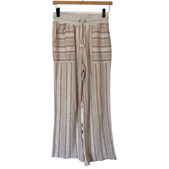 FAHERTY Day Tripper Striped Cotton Wide Leg Woven Pants, Size Small - Picture 4 of 12